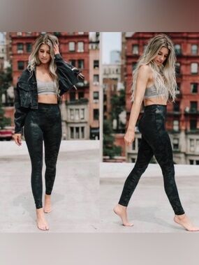 Spanx Leather Look Camo Pant